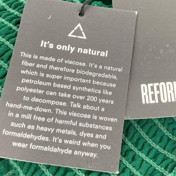 NWT Reformation Hibiscus Dress Green XS - Picture 5 of 7